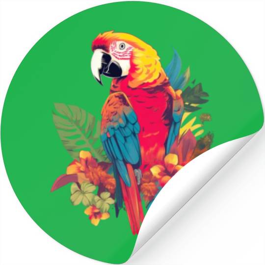 Macaw Parrot for a Bird Lover Animal Lover Stickers