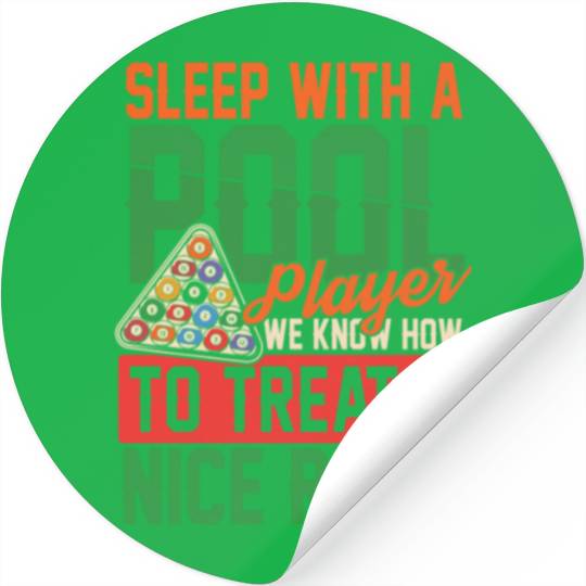 Sleep With Pool player Nice Rack Stickers