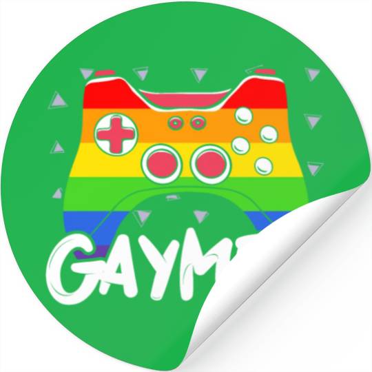 Gaymer Video Game Rainbow Pride Month LGBTQ Gay Stickers