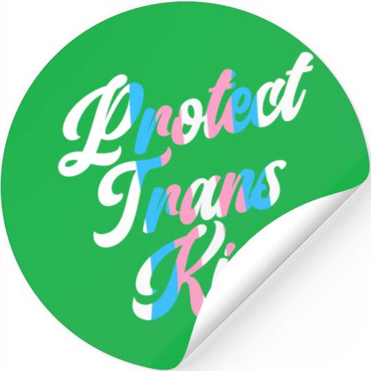 Protect Trans Kids Rainbow Pride LGBTQ Transgender Stickers