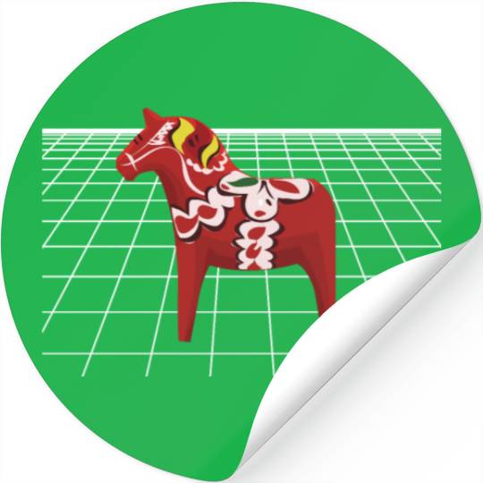Sverige Sweden Swedish Dala Horse Dalecarlian Stickers