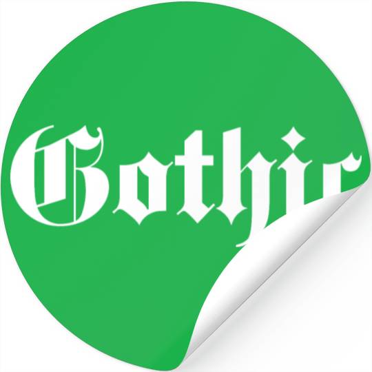 Gothic typography design Stickers