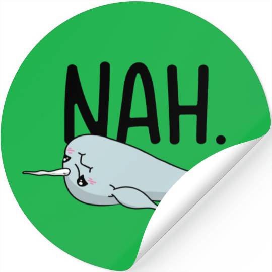 Procrastinating Narwhal Lover Aquatic Animals Stickers