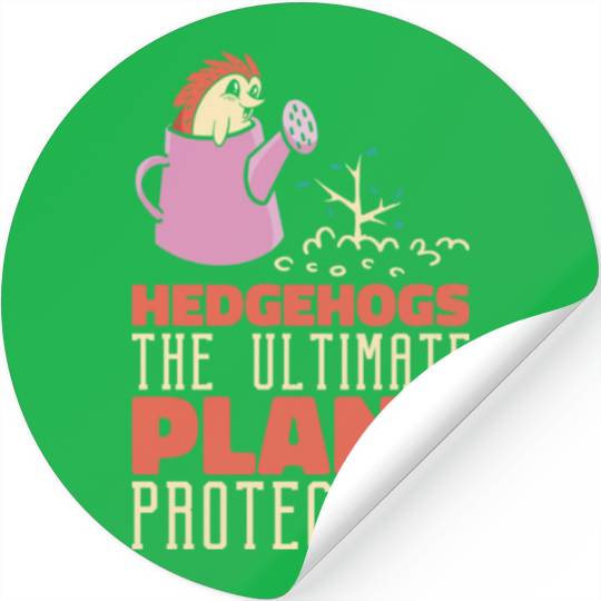 Gardening Hedgehog Planting Botany Garden Stickers