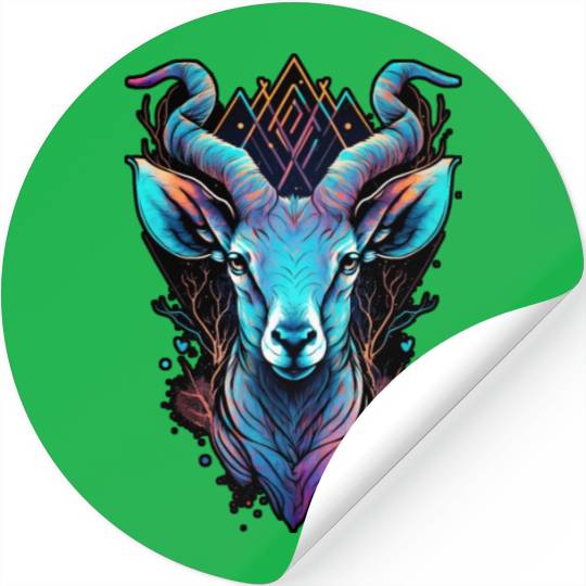 Gazelle capricorn goat mountains vacation hipster Stickers