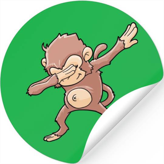 Monkey Dabbing Primate Zookeeper Stickers