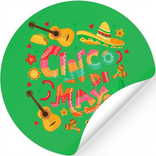 Cinco De Mayo Fiesta Surprise Camisa 5 De Mayo Stickers