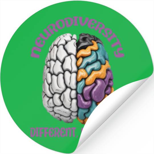 "Different, Not Less" Neurodiversity Stickers