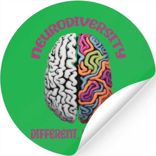 "Different, Not Less" Neurodiversity Stickers