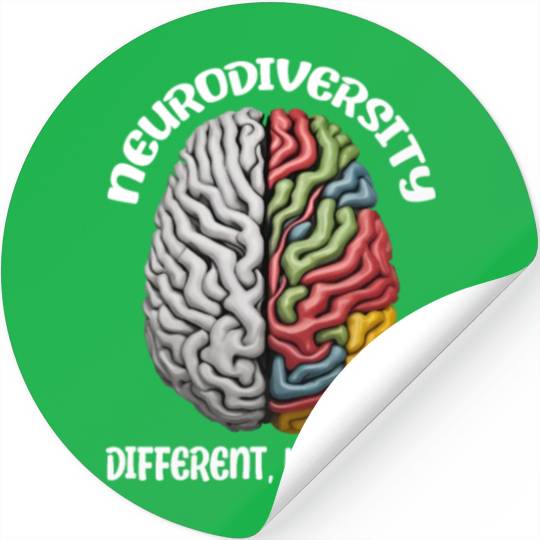 "Different, Not Less" Neurodiversity Stickers