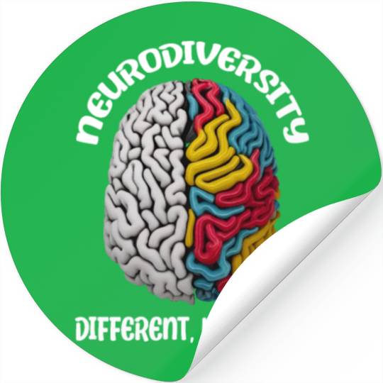 "Different, Not Less" Neurodiversity Stickers