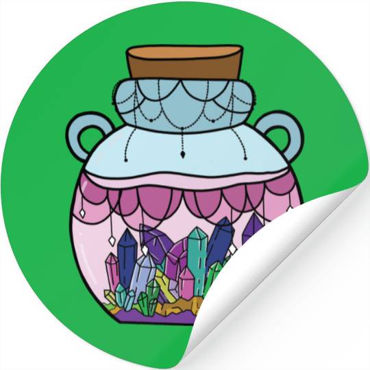 Ornate Crystal Jar Stickers