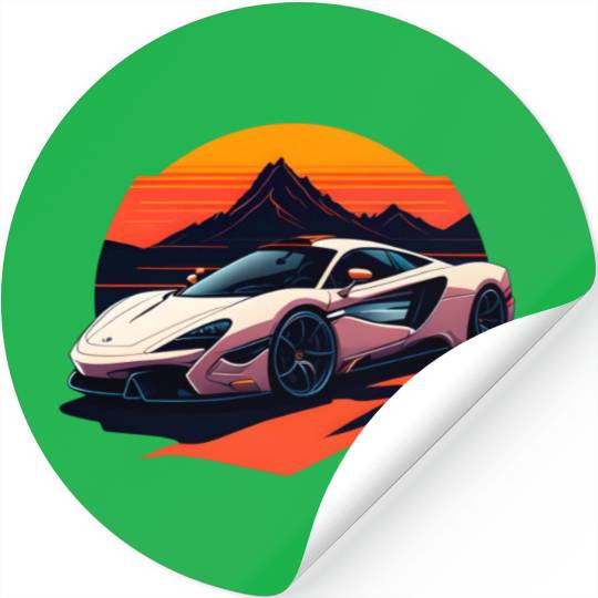 Sports car illustration Stickers