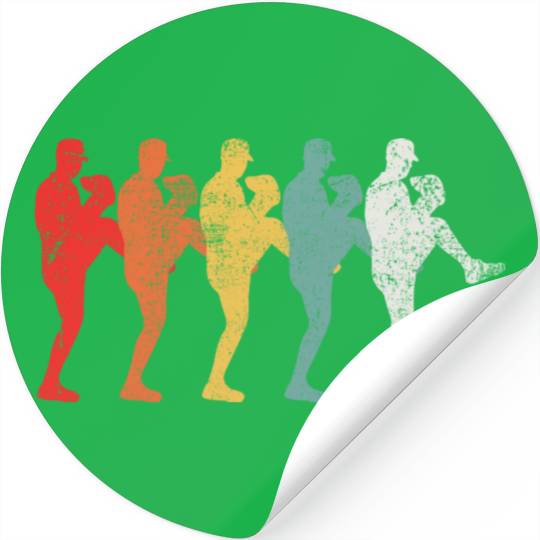 Baseball Pitcher Vintage Stickers