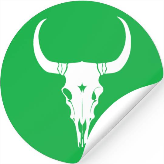 Cattle Skull Cow Skull Rodeo Western Skeleton Stickers