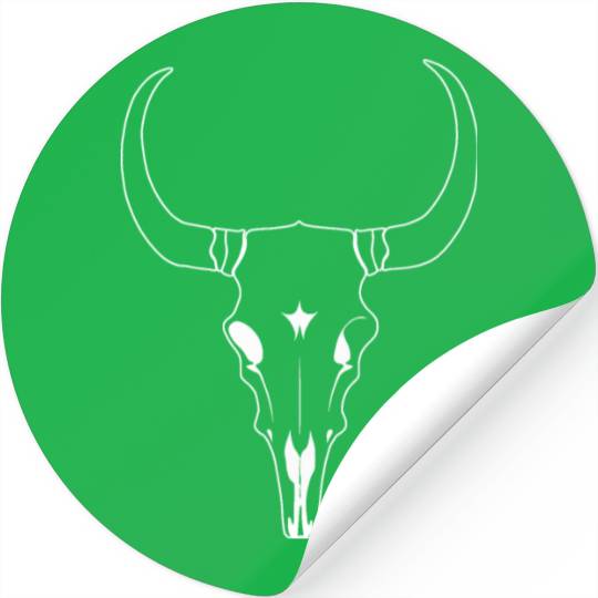 Cattle Skull Cow Skull Rodeo Western Skeleton Stickers