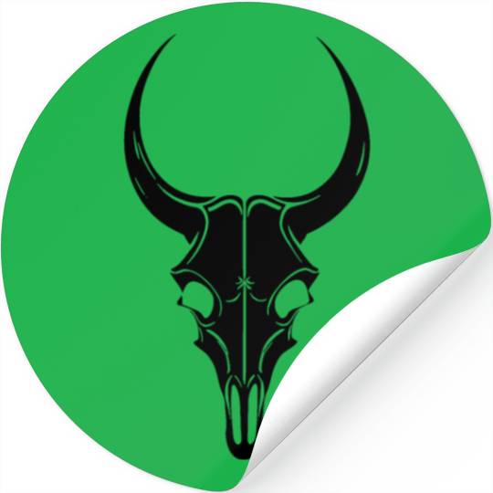 Cattle Skull Cow Skull Rodeo Western Skeleton Stickers