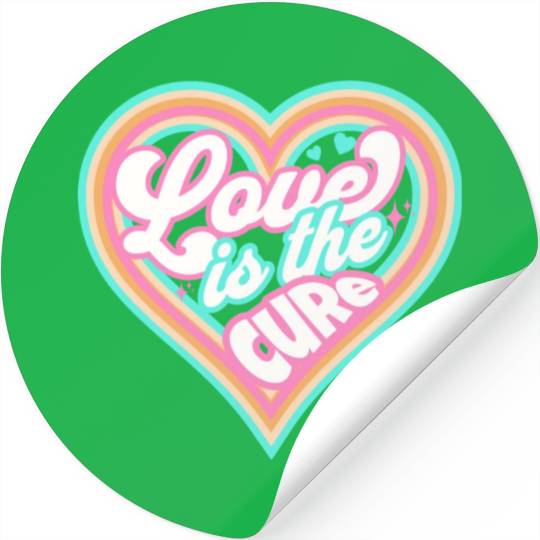 LOVE IS THE CURE (pink) Stickers