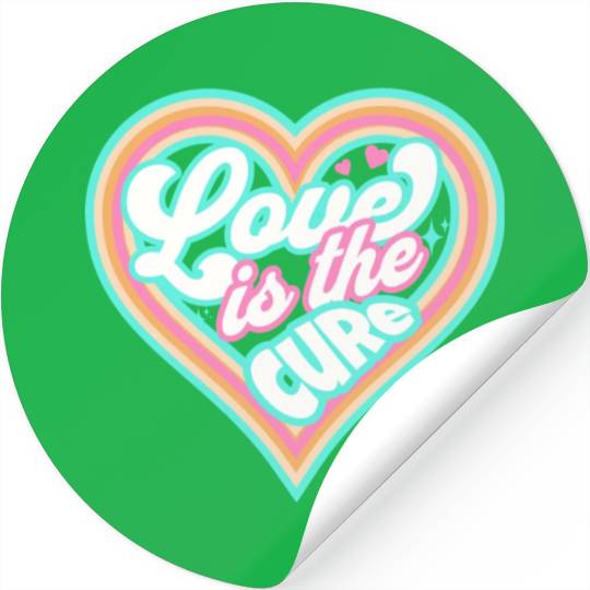 LOVE IS THE CURE (blue) Stickers