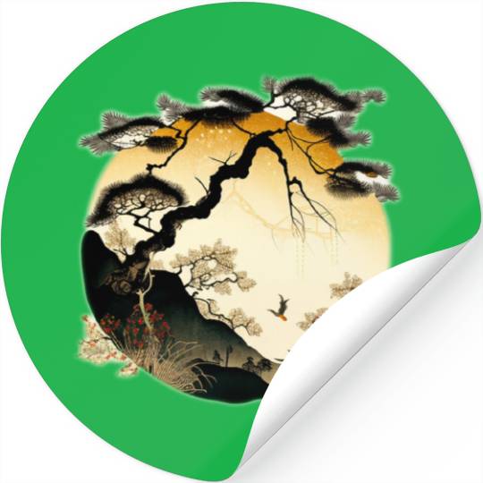 Japanese landscape Stickers
