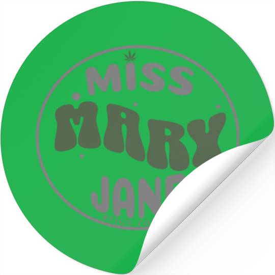 Miss Mary Jane Marijuana Funny Graphic Stickers