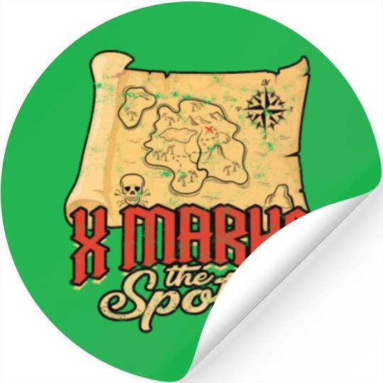 X marks the spot! - Pirate Stickers