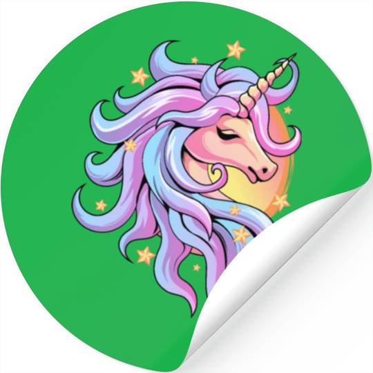 Pastel Goth Unicorn Stickers