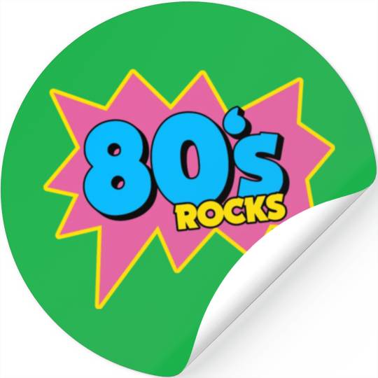 90s 80s Rocks Neon Rubic Cube Cassette Tape Stickers