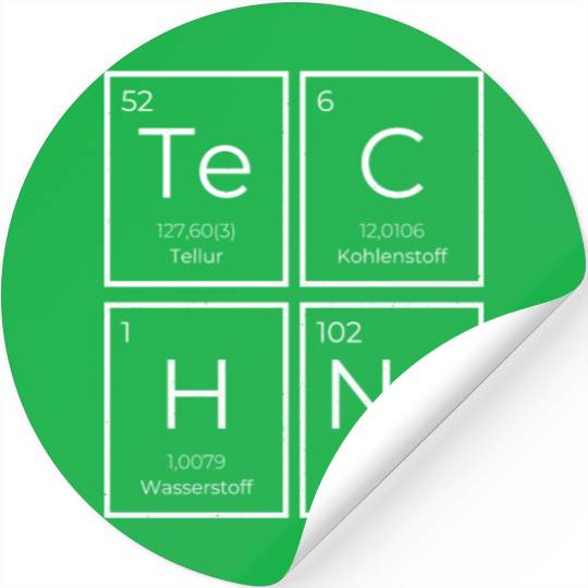 Techno Science Periodic Table Stickers