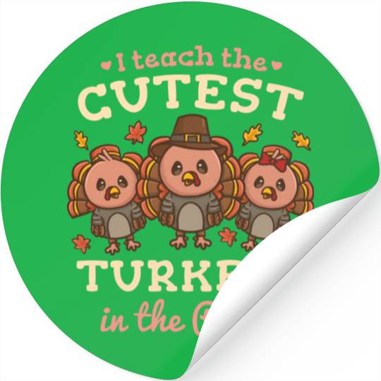 Teacher Thanksgiving Turkey Thanksgiving Day Stickers