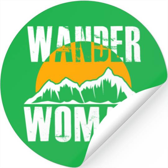 Wanderwoman Mountaineering Hiking Women Stickers