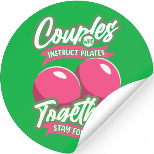 Pilates Instructor Teacher Couple Stickers
