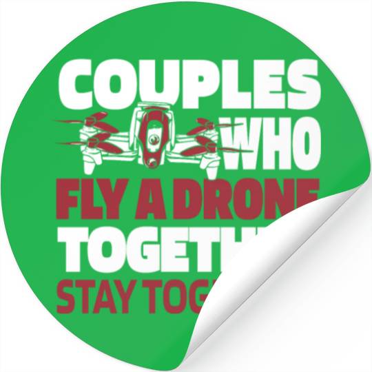Drone Pilot Couple Stickers