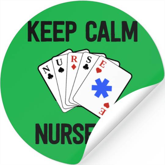 Funny Nurse Life Paramedic Gift Keep Calm Card Stickers