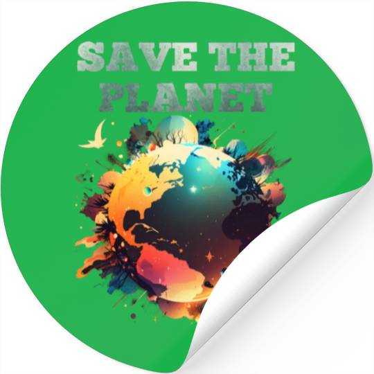 Save the Planet Climate and Nature Care Stickers