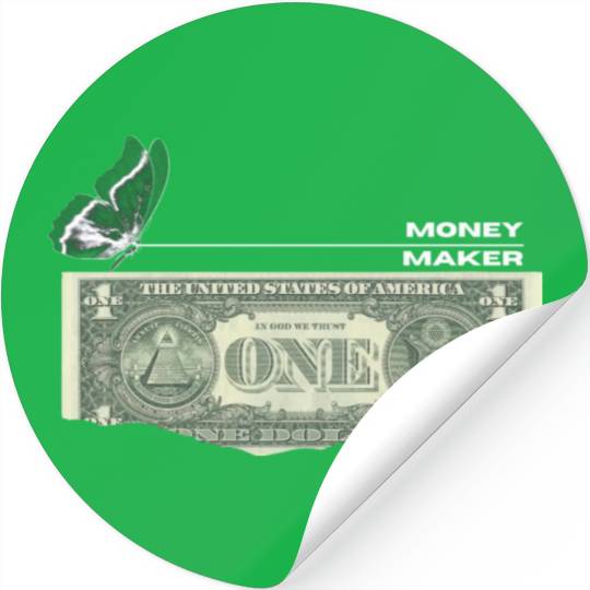 Black Vintage Money Stickers