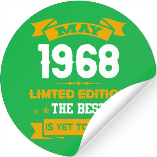 May 1968 Birthday Surprise Stickers