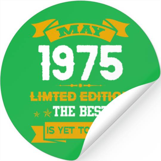 May 1975 Birthday Surprise Stickers