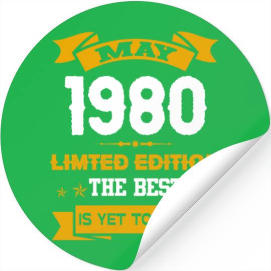 May 1980 Birthday Surprise Stickers