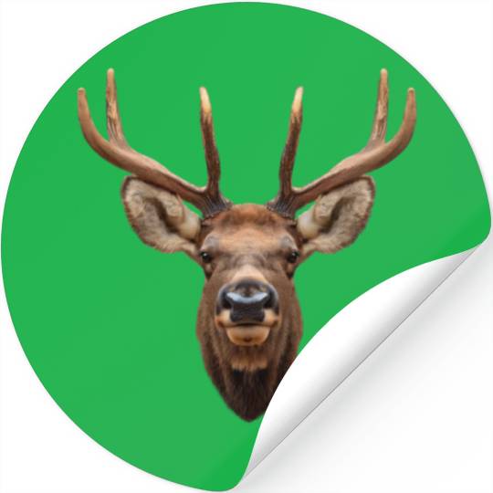 Elk Antlers Face Stickers