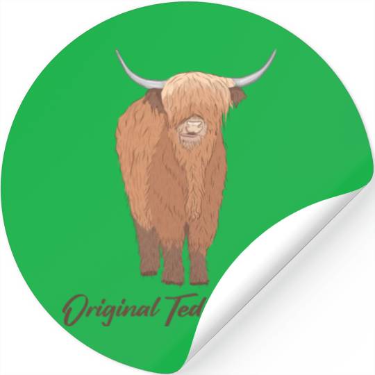 Original Teddy Bears Highland Cow Scottish Cattle Stickers