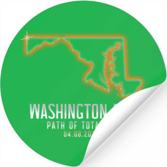 Washington DC Path Of Totality 4.8.24 EclipseWashi Stickers