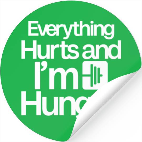 Everything Hurts And I'm Hungry 4 Stickers