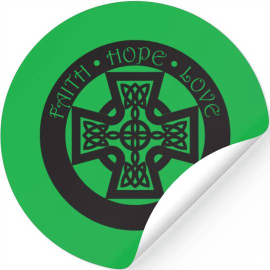 Timeless Celtic Cross With Celtic Knots Faith Stickers