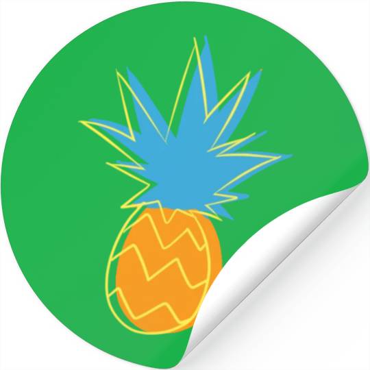 Neon Pop Art Pineapple Frenzy tumblr Stickers