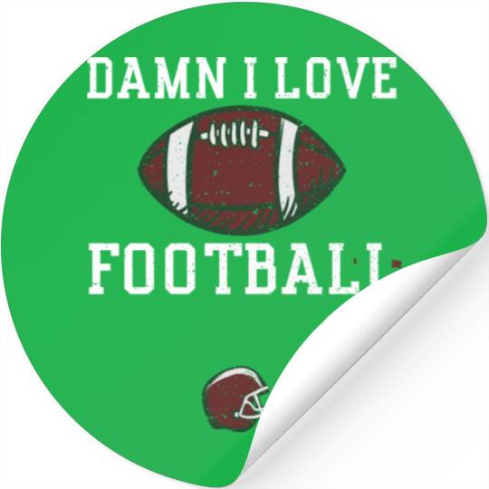 Damn I Love Football - Football Stickers