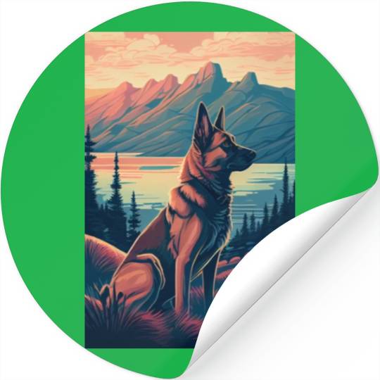 Belgian Malinois Nature Stickers