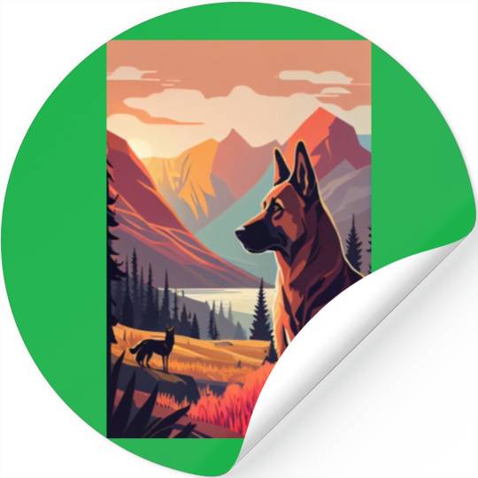 Belgian Malinois Nature Stickers