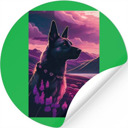 Belgian Malinois Nature Stickers
