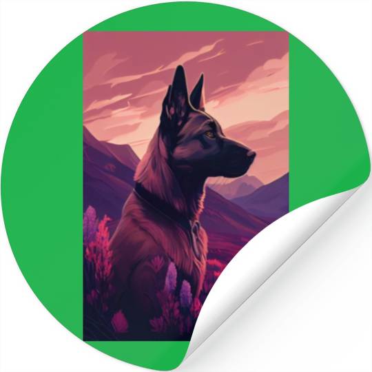 Belgian Malinois Nature Stickers